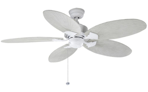 lot 42 image: HAMPTON BAY Lillycrest 52 in. IndoorOutdoor Matte White Ceiling Fan with Downrod and Reversible Motor Light Kit Adaptable