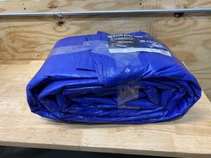 lot 7 image: HDX 30 ft. x 50 ft. Blue Medium Duty Tarp
