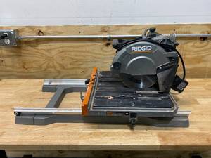 lot 93 image: RIDGID 12 Amp Corded 8 in. Tile Saw with Extended Rip (no stand or water tray)