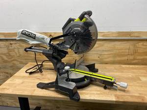 lot 49 image: RYOBI 15 Amp 10 in. Sliding Compound Miter Saw with LED