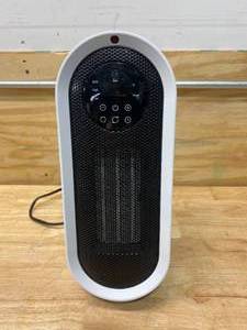 lot 102 image: ATOMI SMART Smart Wi-Fi 1500-Watt Electric Personal Portable Ceramic Oscillating Table Top Space Heater with Digital Touch Screen