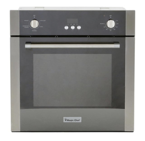 lot 9 image: MAGIC CHEF 24 in. 2.2 cu. ft. Single Electric Wall Oven with Convection in Stainless Steel