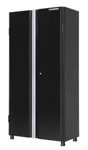 lot 10 image: HUSKY Ready-to-Assemble 24-Gauge Steel Freestanding Garage Cabinet in Black (36 in. W x 72 in. H x 18 in. D)