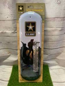 New US Army Metal Indoor  Outdoor 17� Thermometer