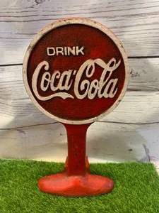 Cast Iron Drink Coca Cola Doorstop 9 �� Tall