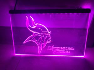 Minnesota Vikings Lighted Sign 7� X 12�