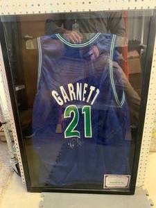 Framed Autograph Kevin Garnett Jersey with COA 24� X 36�