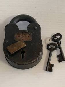 San Quentin Prison Lock with Two Working Keys