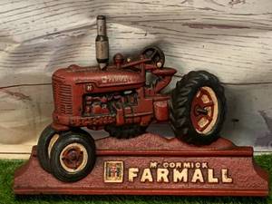 Heavy Cast Iron Farmall Door Stop 9� Wide