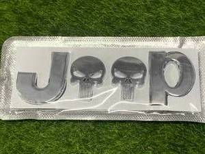 Metal Jeep Punisher Emblem 5 �� Wide