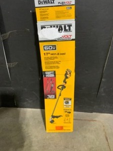 lot 12 image: DEWALT 60-Volt Maximum Lithium-Ion Electric Cordless Attachment Capable String Trimmer (Tool Only). See Pictures