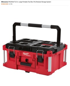 lot 30 image: Milwaukee PACKOUT 22 in. Large Portable Tool Box Fits Modular Storage System. See Pictures