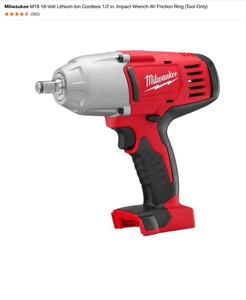 lot 34 image: Milwaukee M18 18-Volt Lithium-Ion Cordless Jobsite Fan (Tool-Only) & 12 18Volt Impact Wrench (Tool Only). See Pictures