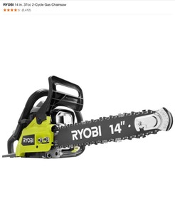 lot 40 image: RYOBI 14 in. 37cc 2-Cycle Gas Chainsaw. See Pictures