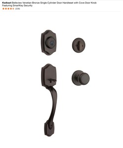 lot 45 image: Assorted KwikSet HandleSet, Door Handle without Deadbolt & Electronic Deadbolt with Bluetooth. Various Conditions. See Pictures