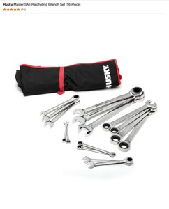 lot 46 image: Husky Master SAE Ratcheting Wrench Set (16-Piece). See Pictures