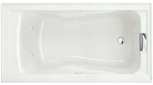 lot 1 image: New Evolution 60 in. x 32 in. Jetted Whirlpool Tub with EverClean - Small Chip in Edge