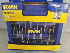 lot 11 image: New IRWIN Marples 14-Piece 38-in Woodboring Forstner Drill Bit Set