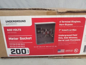 lot 13 image: New 200 Amp Meter Socket