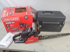 lot 34 image: Craftsman 18 inch Gas Powered Chainsaw - Used Once