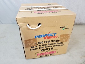 lot 52 image: New Spool of RG-6 Coaxial Cable - 1,000 ft