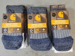 lot 61 image: 6 New Pairs Carhartt Force Steel Toe Work Socks