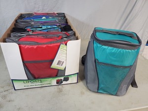 lot 64 image: New Case of 12 Mini Backpack Coolers - Need Cleaning