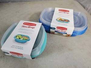 lot 80 image: 2 New Sets of Rubbermain Takealongs To-Go Food Containers