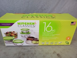lot 84 image: New 16 pc Glass Food Storage System