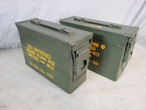 lot 90 image: Pair of 30 Cal. US Military Ammo Cans