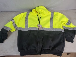 lot 129 image: New Forester ANSI High Vis Hooded Zipper Sweatshirt