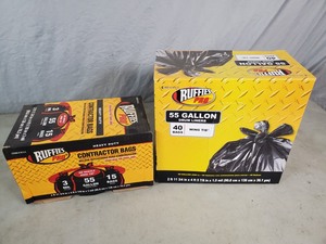 lot 140 image: 2 New Boxes of 55 Gallon Trash Bags