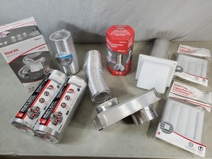 lot 149 image: Large Lot of New Flexible Duct and Dryer Vent Accessories