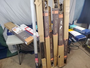 lot 161 image: Take What You Want Blinds  Curtains  Curtain Rods