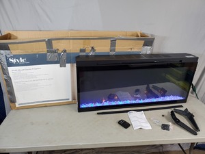 lot 164 image: New Wall Mount Electric Fire Place - See Notes