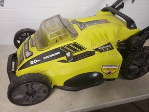 lot 24A image: Ryobi 40 Volt Lithium Ion Battery Lawn Mower