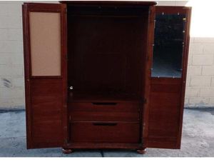 lot 6 image: Armoire- Beautiful Real Wood Crafted By Stanley Furniture