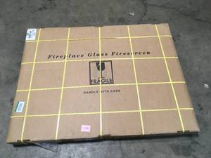 lot 21 image: Ascot Large Glass Fireplace Doors by Pleasant Hearth Customer Returns See Pictures