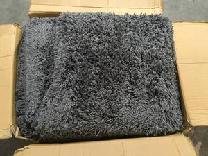 lot 33 image: Microfiber Shag Grey 7 ft. x 9 ft. Area Rug by Chesapeake Merchandising Customer Returns See Pictures