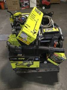 lot 35 image: Lot of Mixed Ryobi Lawn Care Customer Returns See Pictures