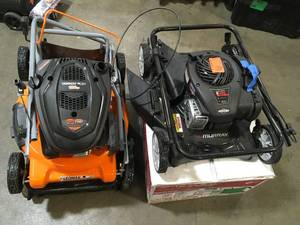 lot 36 image: Lot of 2 Assorted Mixed Lawn Mowers Customer Returns See Pictures