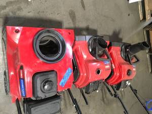 lot 39 image: Lot of 3 Assorted Toro Power Clear 721 E Lawn Mower For Parts  Customer Returns See Pictures