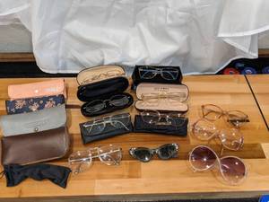 lot 47 image: Assortment of Vintage Eyeglasses, Sunglasses & Cases
