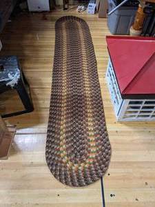 lot 58 image: Braided Rug Runner in Earth Tones