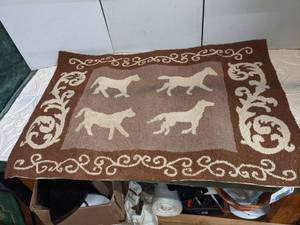 lot 53 image: New Old Stock Western Style 3 x 5 Wool Rug