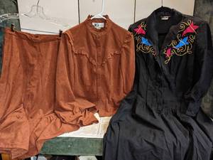 lot 56 image: Womens Western Roper Dress & Joyce SkirtTop Sz SM