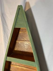 lot 92 image: Wall Mounted 3 Shelf Canoe Display