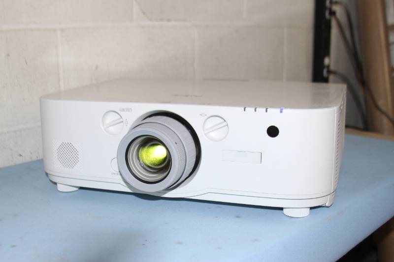 lot 101 image: NEC PA571 Large Venue WXGA Widescreen HD Home Theater Projector - 5700 Lumens of Brightness - New Lamp Included