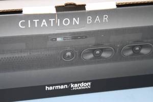 lot 2 image: New in Box Harman Kardon Citation Home Audio  Theater Sound Bar Soundbar with Google Assistant & Multiple HDMI Ports