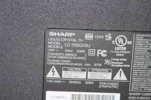 lot 6 image: Sharp 70 Aquos Q Series LED Smart TV  Television  Display  Monitor - Model LC-70SQ15U
